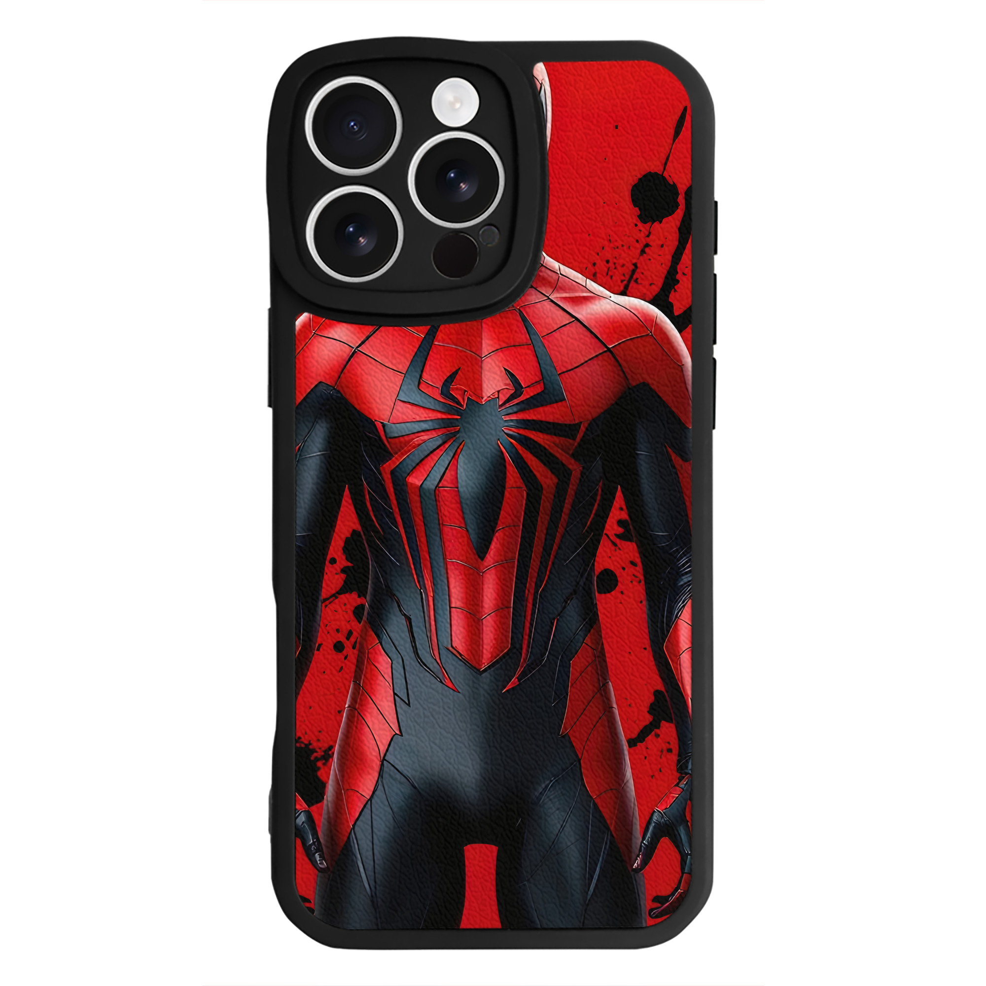（画像用） Spider Man スパイダーマン 【iPhone 16シリーズ対応】シリコンスマホケース（レザー調） 材質：シリコン